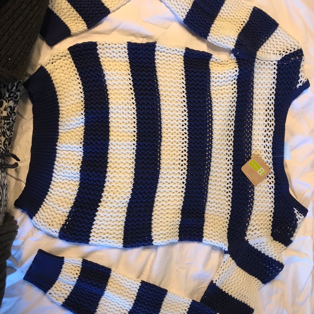 Crazy 8 Blue and White Girl’s Sweater